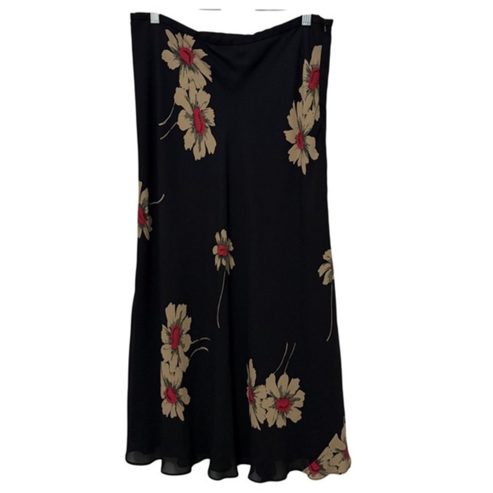 Vintage Floral Chiffon Skirt Whimsigoth Retro Feminine Whimsical Capsule